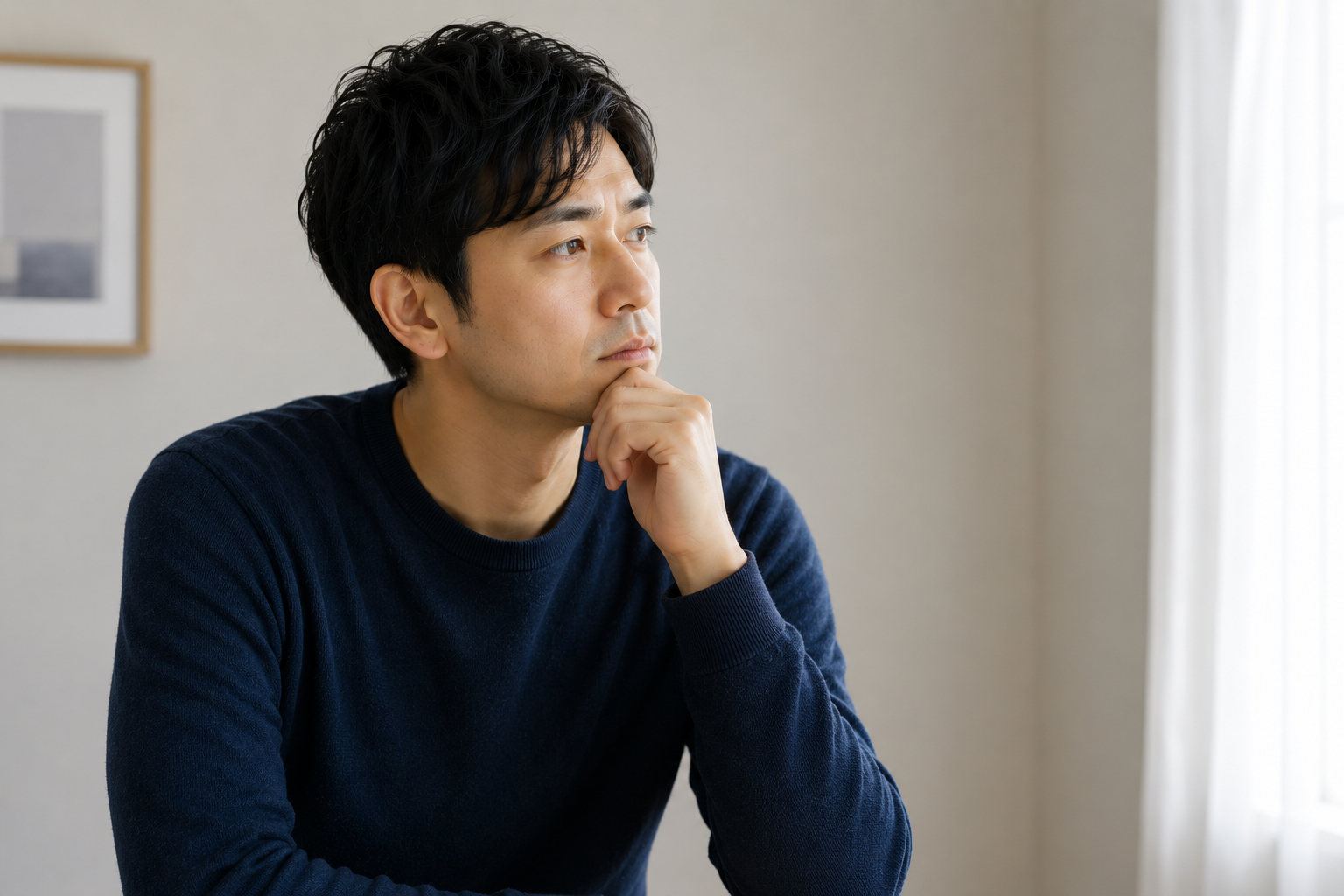 男性更年期やLOH症候群について考える男性のイメージ